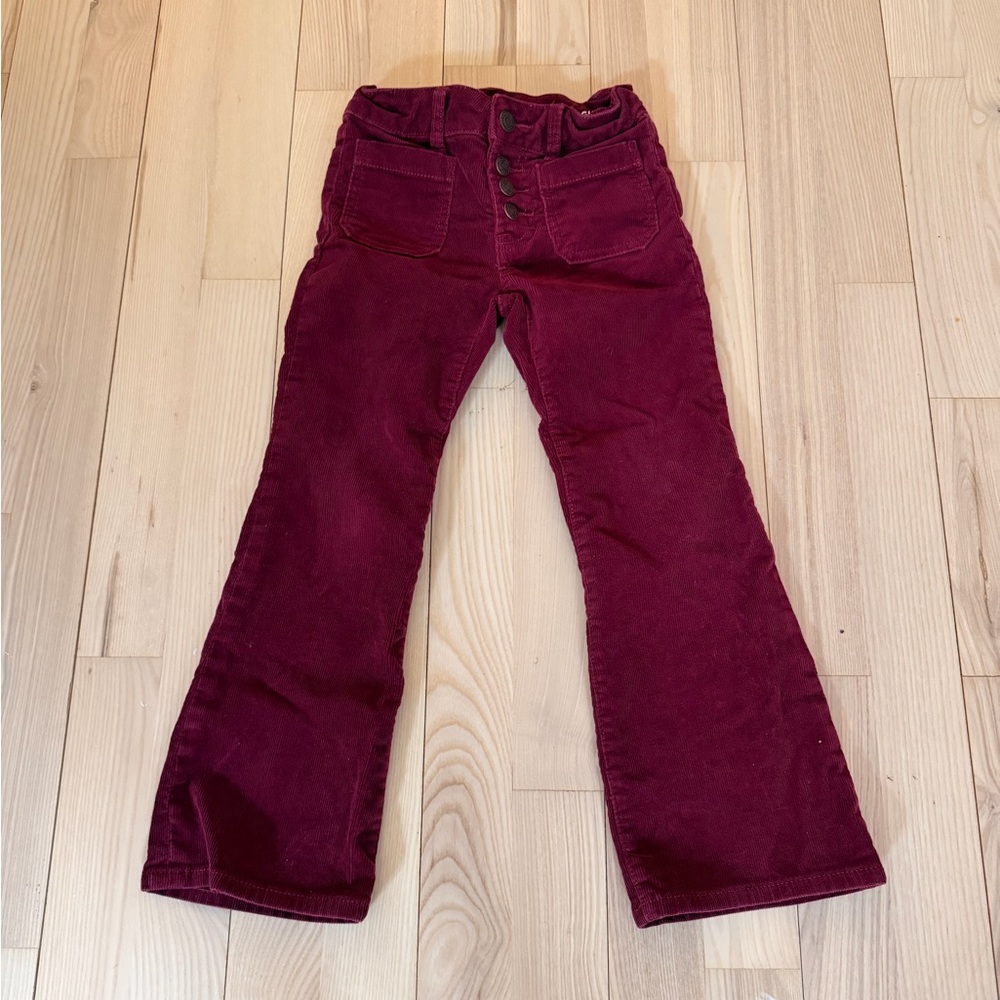 GAP Kids Corduroy Flared Pants in Deep Burgundy
